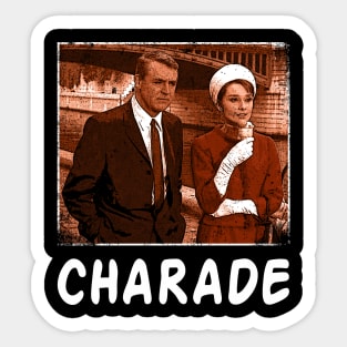 Parisian Romance Chronicles Charades Retro Film Couture Graphic Tee Sticker